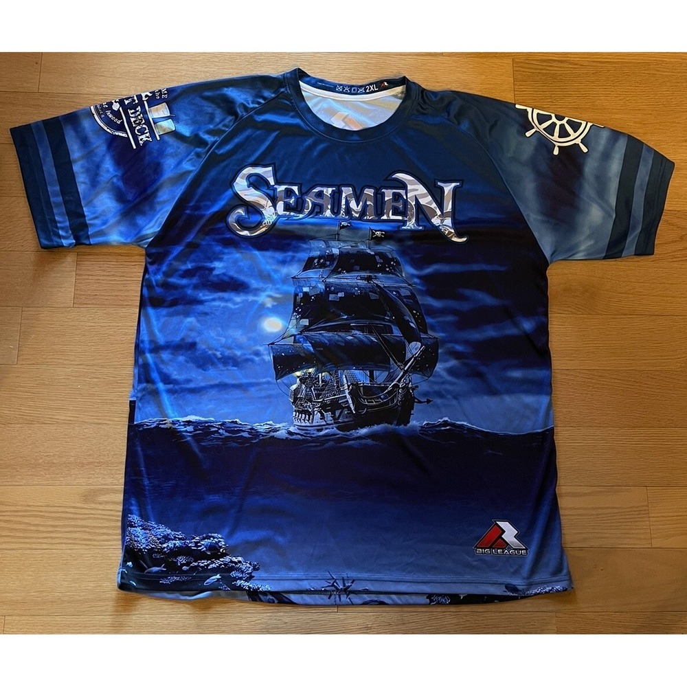 Fishing Shirt Dock At Inwood Joliet IL Seamen Pirate Ship 2XL